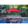 Jeco 9 ft. Wooden Umbrella Fabric, Red UBF1